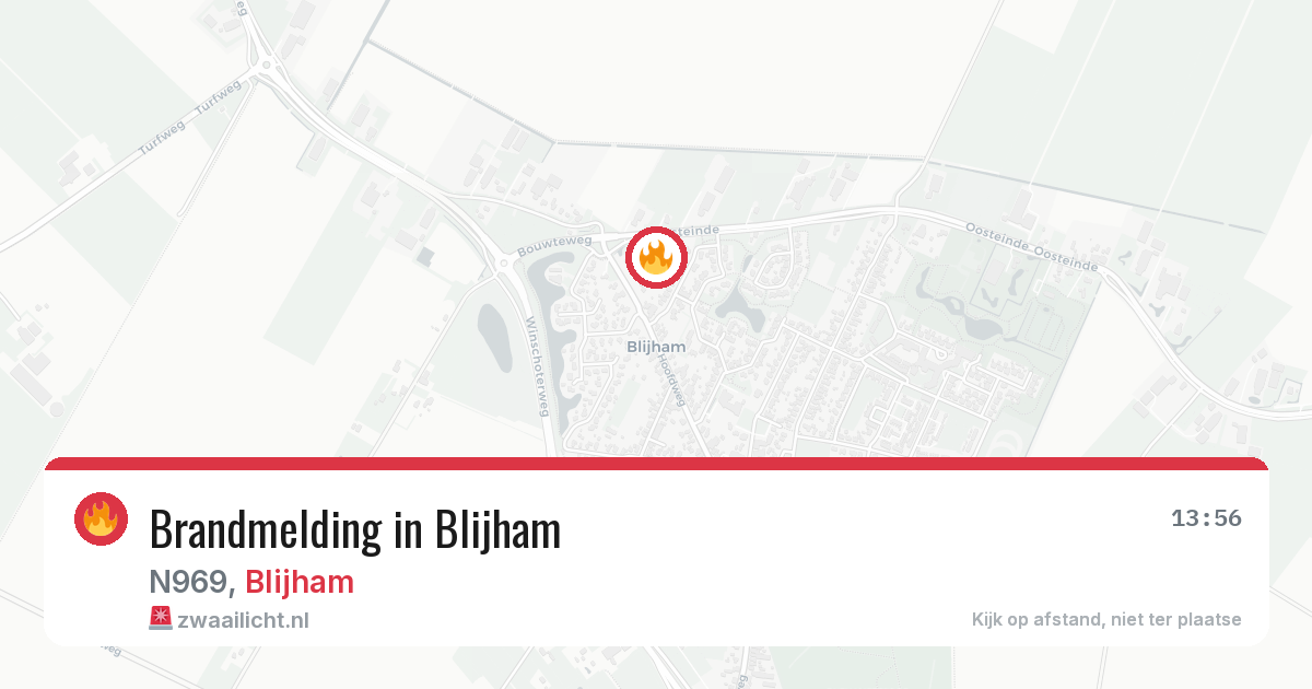 Brandmelding in Blijham — 20 jun 2026