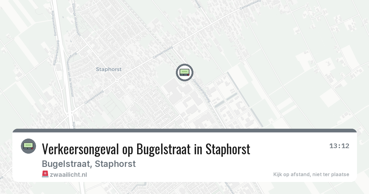 Verkeersongeval op Bugelstraat in Staphorst — 7 aug 2026