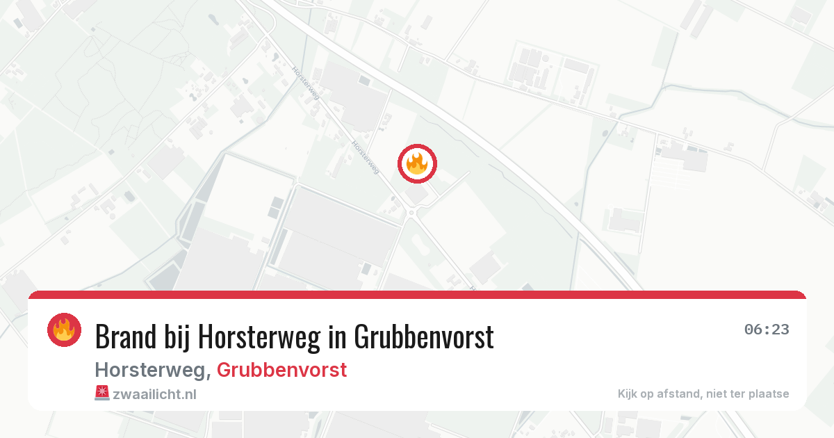 Brand bij Horsterweg in Grubbenvorst — 19 jun 2026