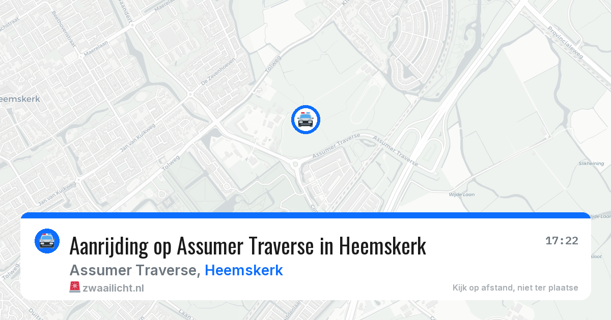 Aanrijding op Assumer Traverse in Heemskerk — 7 aug 2026