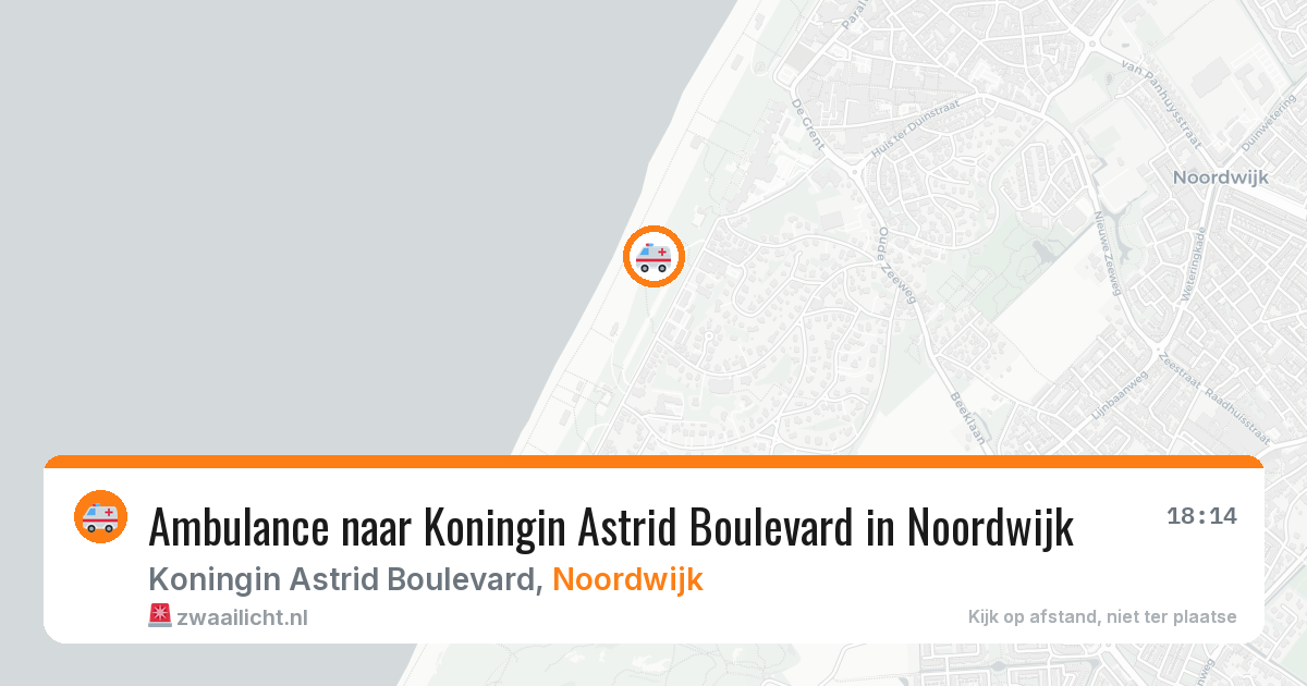 Ambulance naar Koningin Astrid Boulevard in Noordwijk — 10 aug 2026