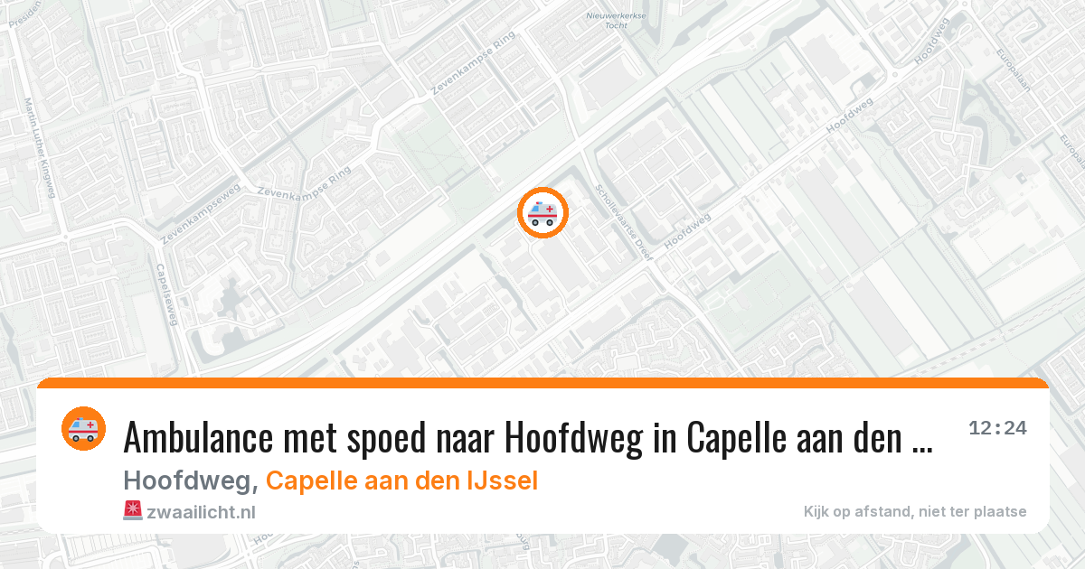 Ambulance met spoed naar Hoofdweg in Capelle aan den IJssel — 5 jun 2026