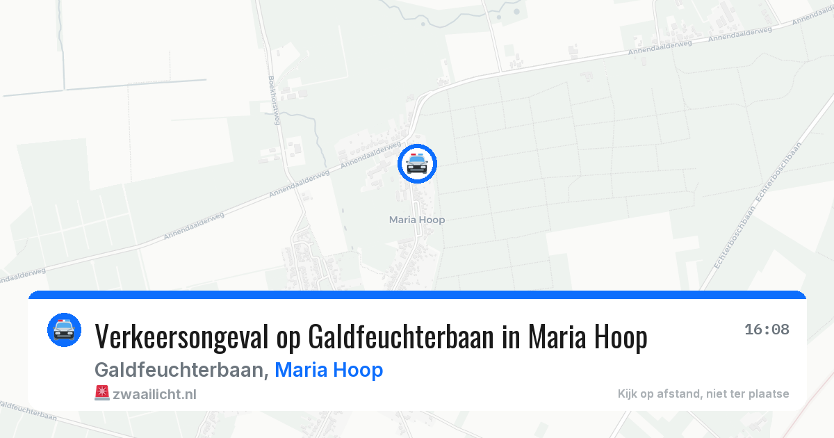 Verkeersongeval op Galdfeuchterbaan in Maria Hoop — 2 jul 2026