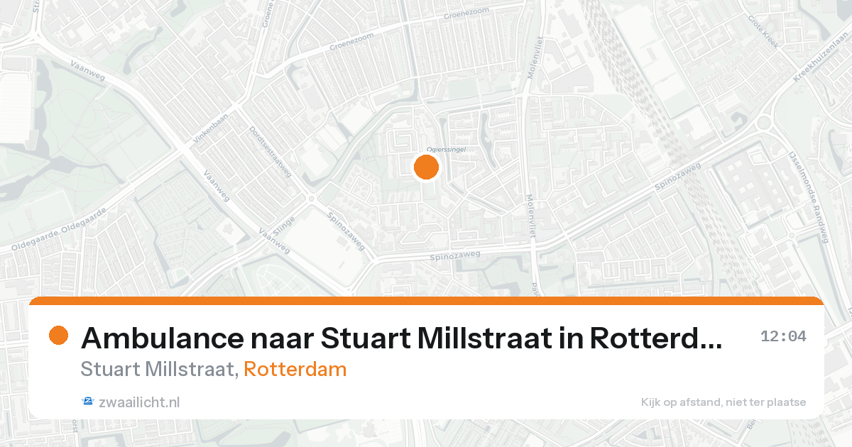 Ambulance naar Stuart Millstraat in Rotterdam — 19 aug 2026