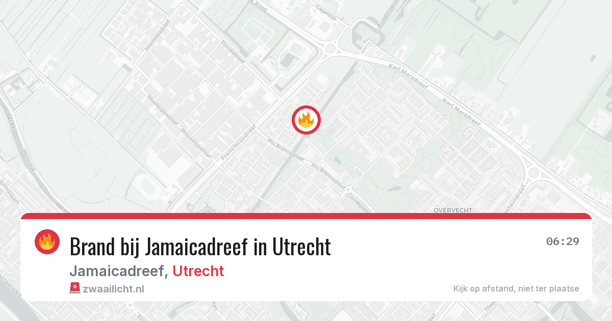 Brand bij Jamaicadreef in Utrecht — 28 jun 2026
