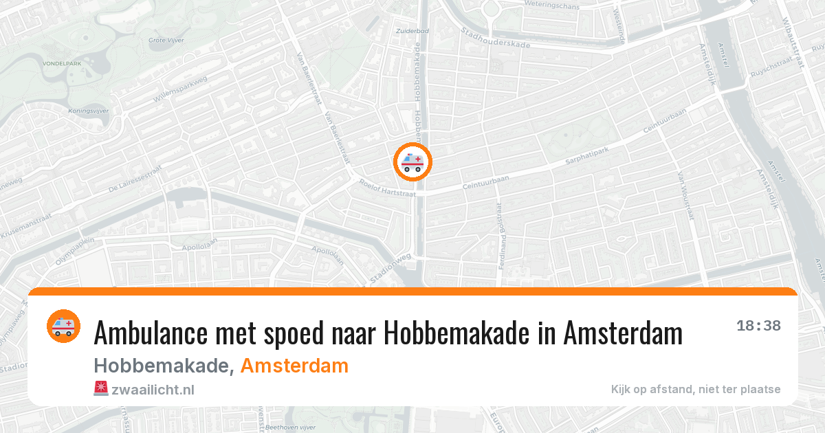 Ambulance met spoed naar Hobbemakade in Amsterdam — 7 jul 2026