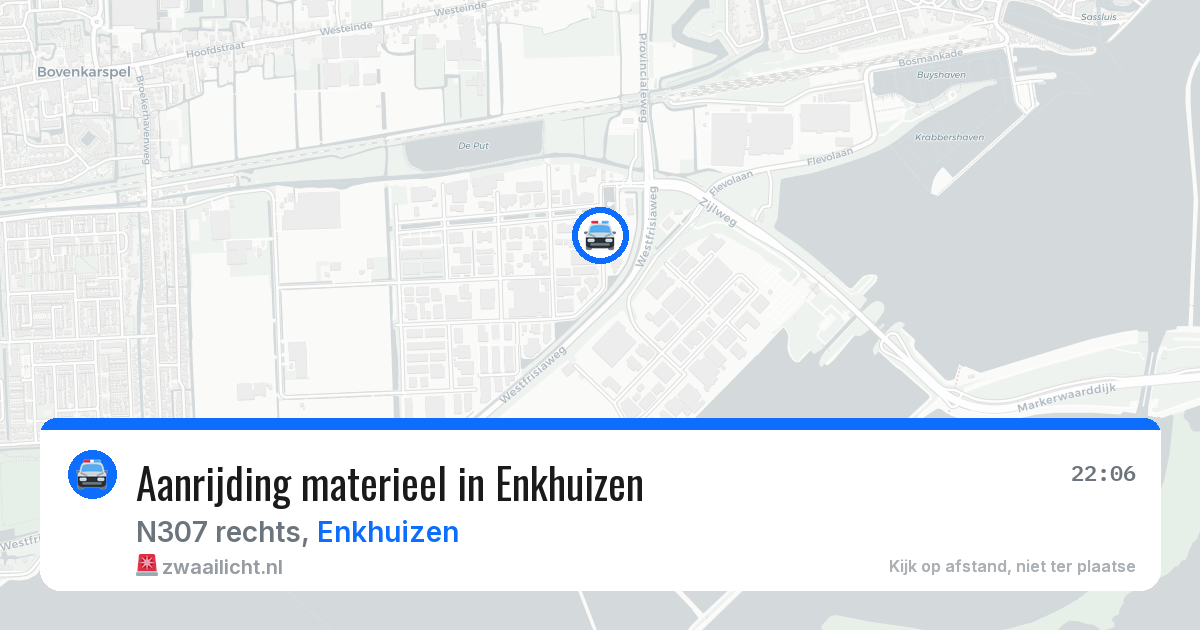 Aanrijding materieel in Enkhuizen — 11 aug 2026