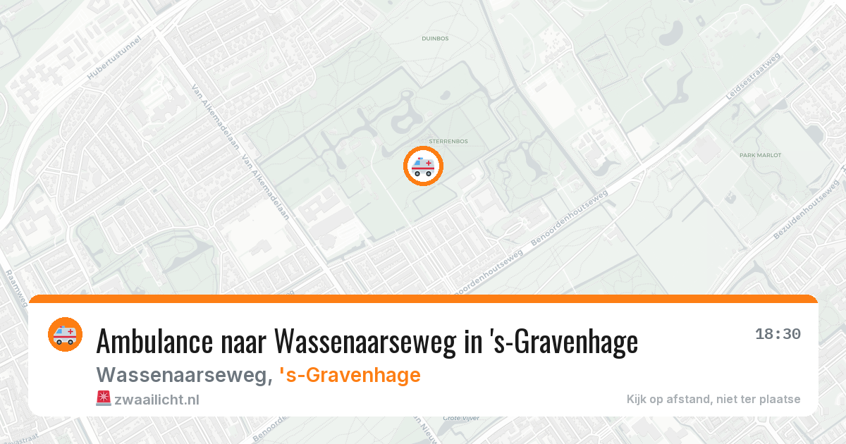 Ambulance naar Wassenaarseweg in 's-Gravenhage — 27 mei 2026