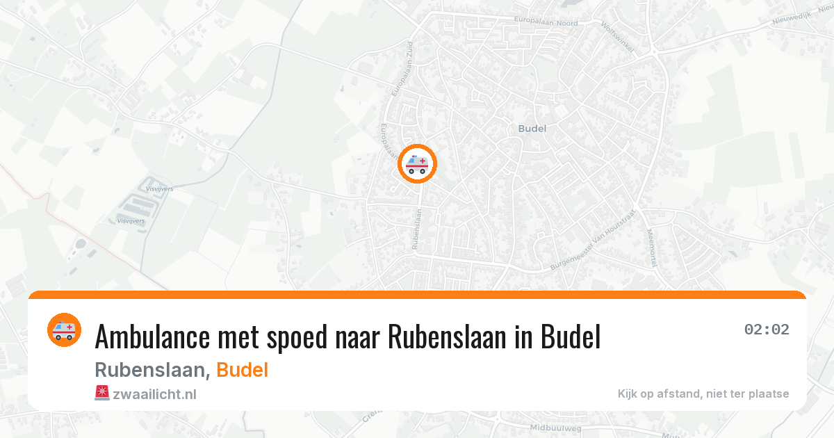 Ambulance met spoed naar Rubenslaan in Budel — 1 jul 2026