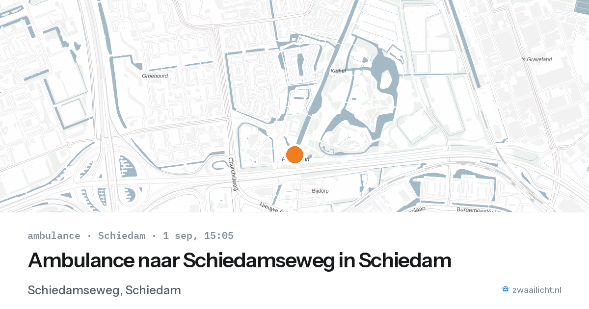 Ambulance naar Schiedamseweg in Schiedam — 1 sep 2026