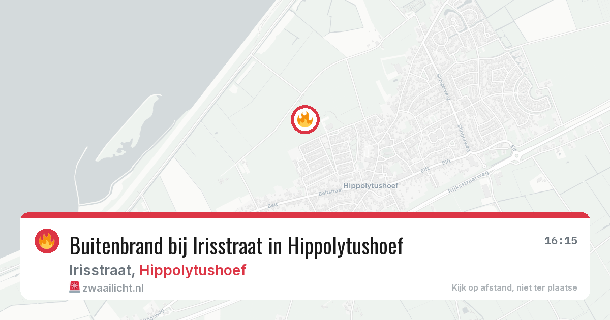 Buitenbrand bij Irisstraat in Hippolytushoef — 23 mei 2026