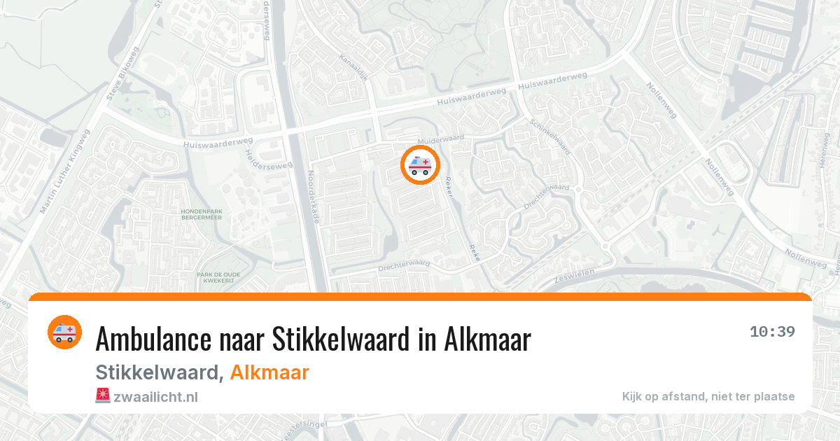 Ambulance naar Stikkelwaard in Alkmaar — 26 mrt 2026