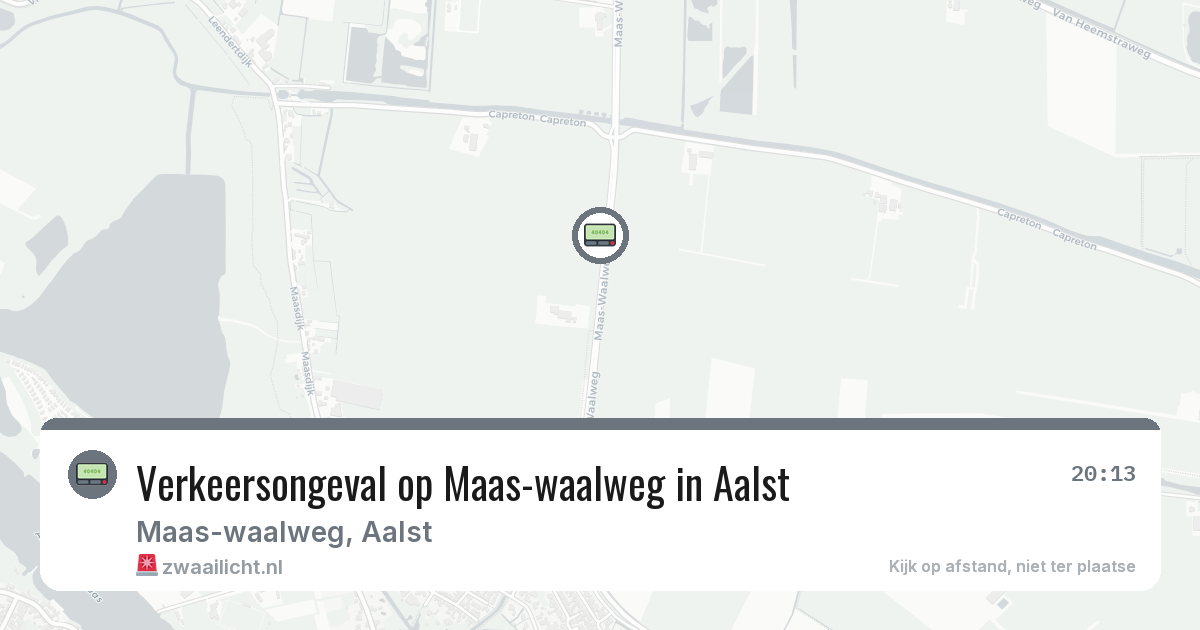 Verkeersongeval op Maas-waalweg in Aalst — 1 aug 2026