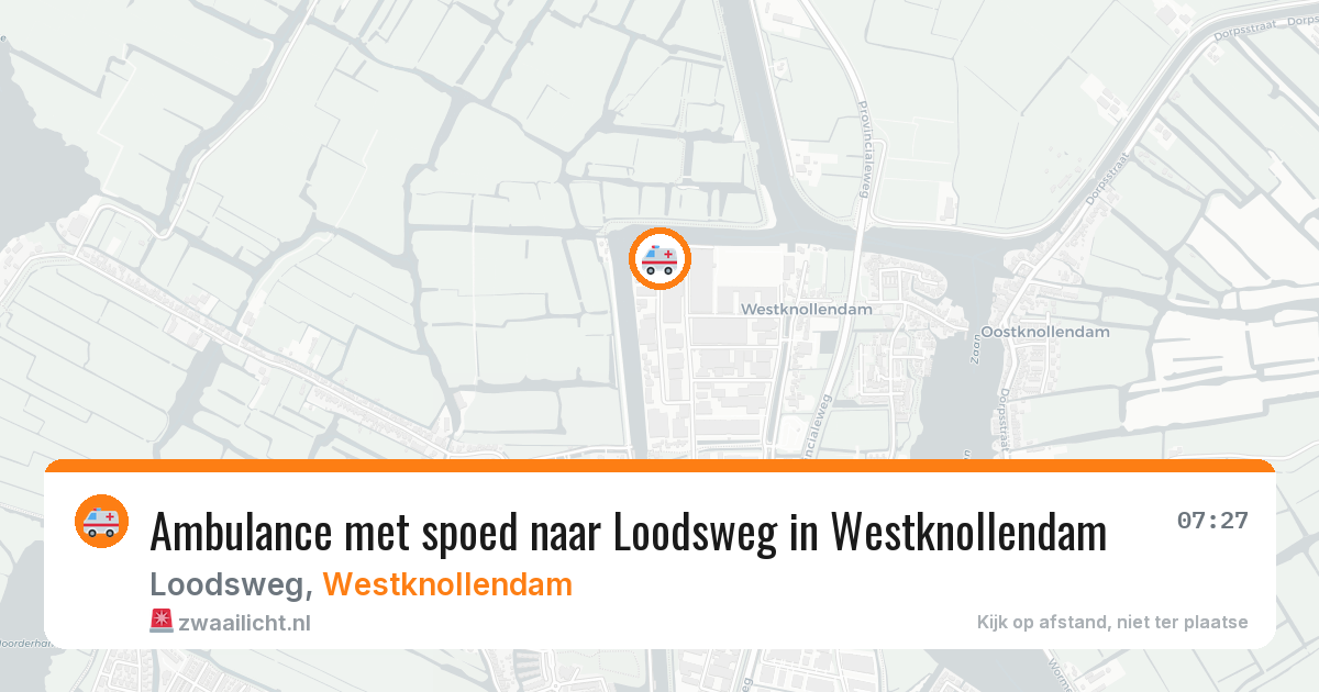 Ambulance met spoed naar Loodsweg in Westknollendam — 21 jun 2026
