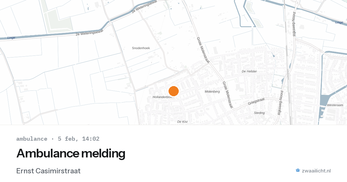 Ambulance melding — 5 feb 2026