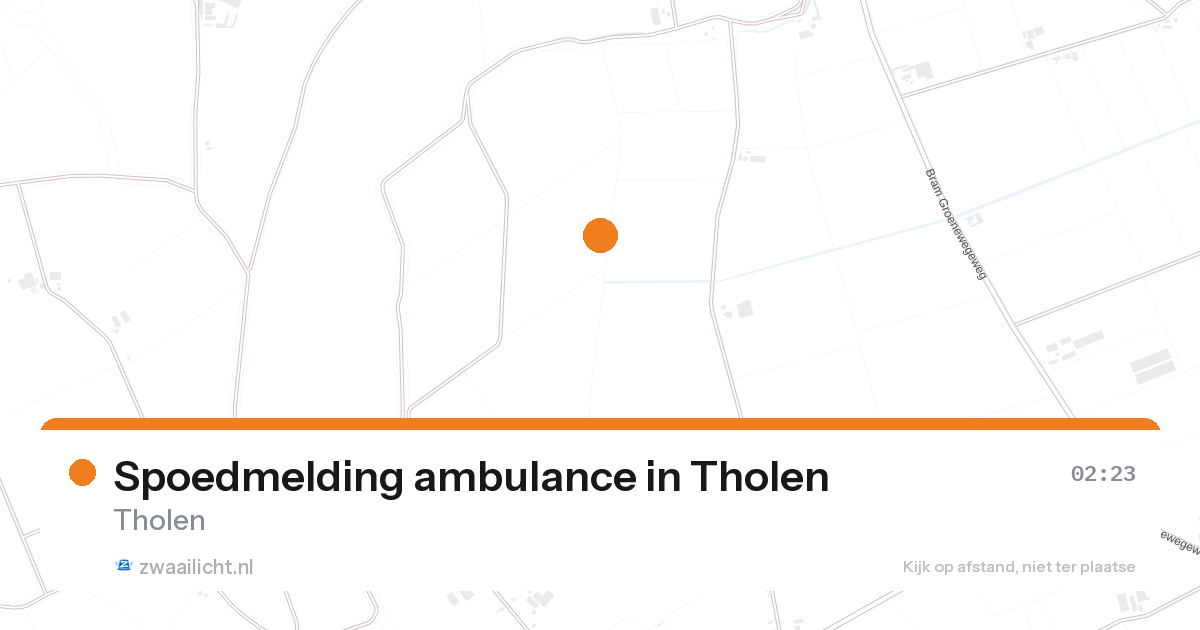 Spoedmelding ambulance in Tholen — 28 aug 2026