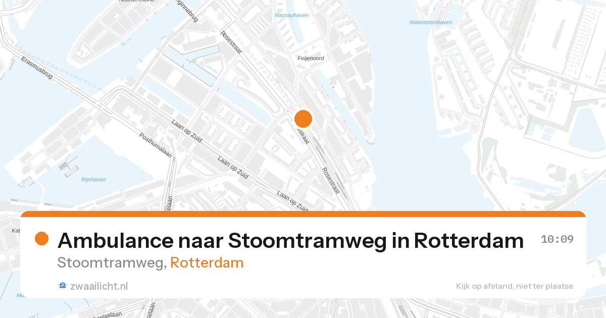 Ambulance naar Stoomtramweg in Rotterdam — 27 aug 2026