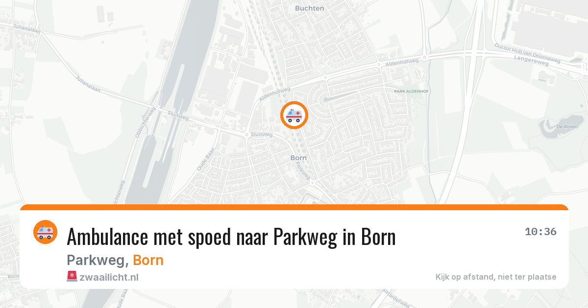 Ambulance met spoed naar Parkweg in Born — 14 jul 2026