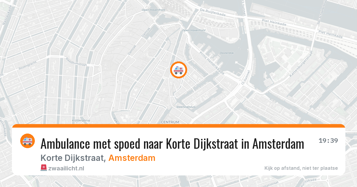 Ambulance met spoed naar Korte Dijkstraat in Amsterdam — 28 jun 2026