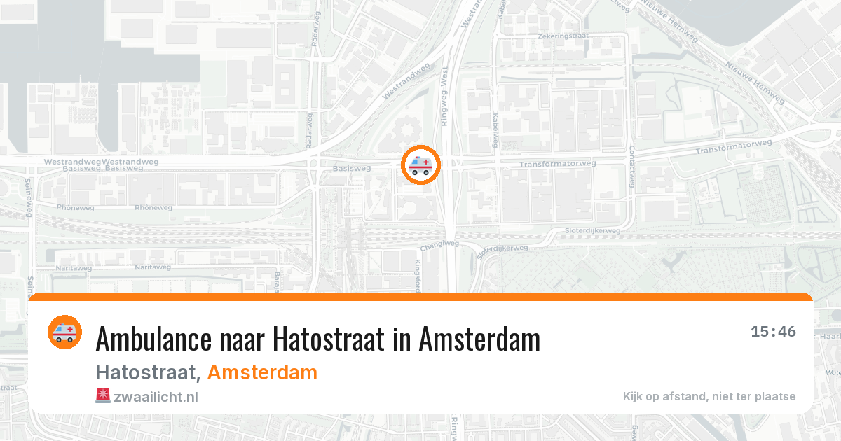 Ambulance naar Hatostraat in Amsterdam — 3 mei 2026