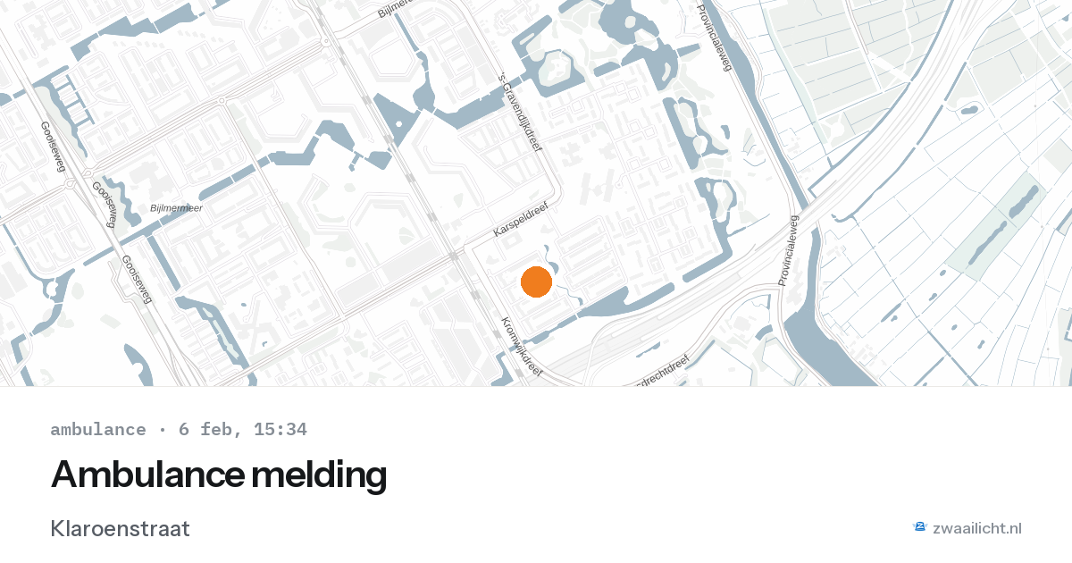 Ambulance melding — 6 feb 2026