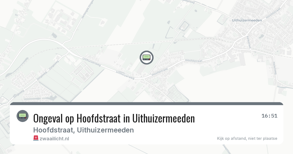 Ongeval op Hoofdstraat in Uithuizermeeden — 25 feb 2026