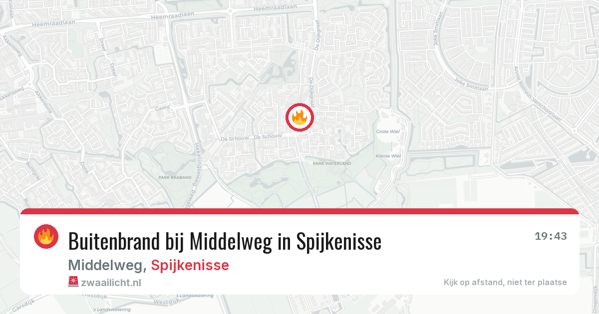Buitenbrand bij Middelweg in Spijkenisse — 9 apr 2026