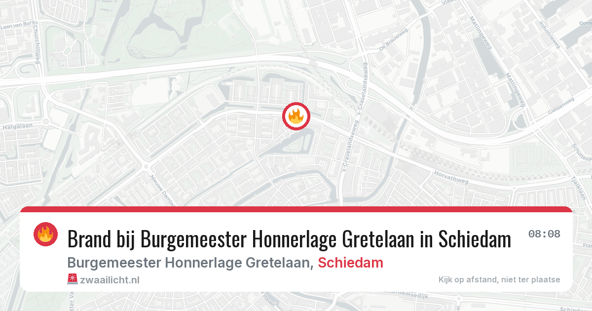 Brand bij Burgemeester Honnerlage Gretelaan in Schiedam — 10 apr 2026
