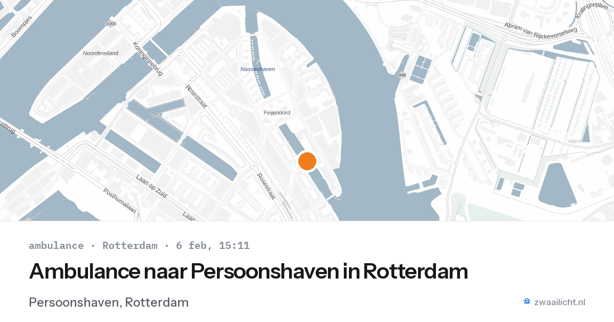 Ambulance naar Persoonshaven in Rotterdam — 6 feb 2026