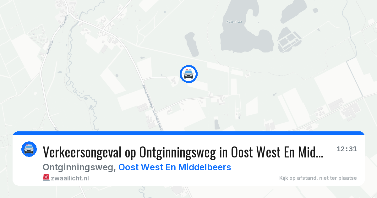 Verkeersongeval op Ontginningsweg in Oost West En Middelbeers — 24 jan 2026