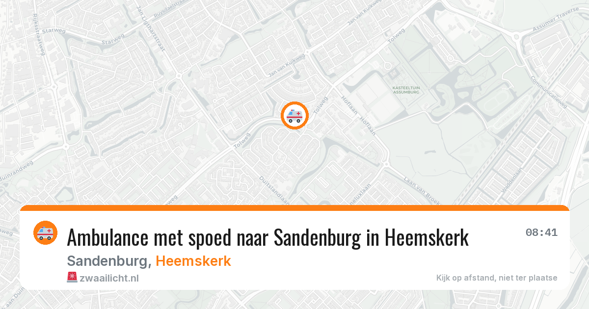 Ambulance met spoed naar Sandenburg in Heemskerk — 12 aug 2026