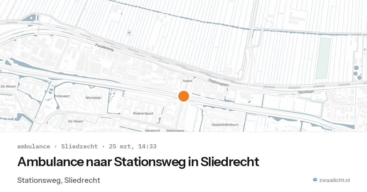 Ambulance naar Stationsweg in Sliedrecht — 25 mrt 2026