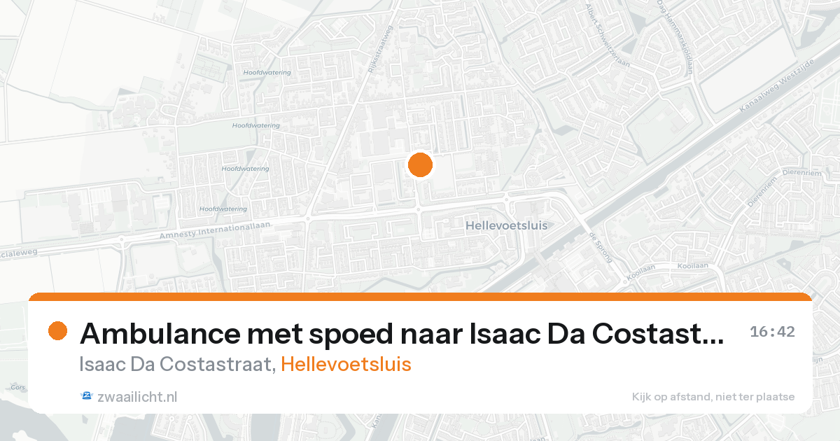 Ambulance met spoed naar Isaac Da Costastraat in Hellevoetsluis — 31 jan 2026
