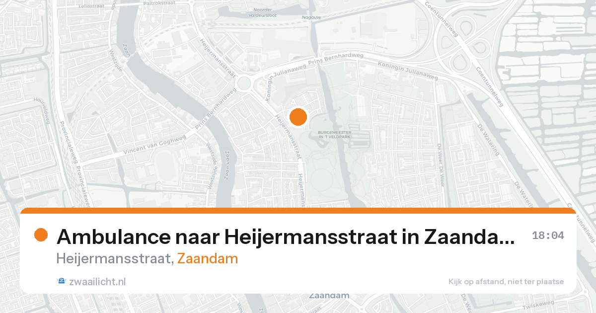 Ambulance naar Heijermansstraat in Zaandam — 27 mei 2026