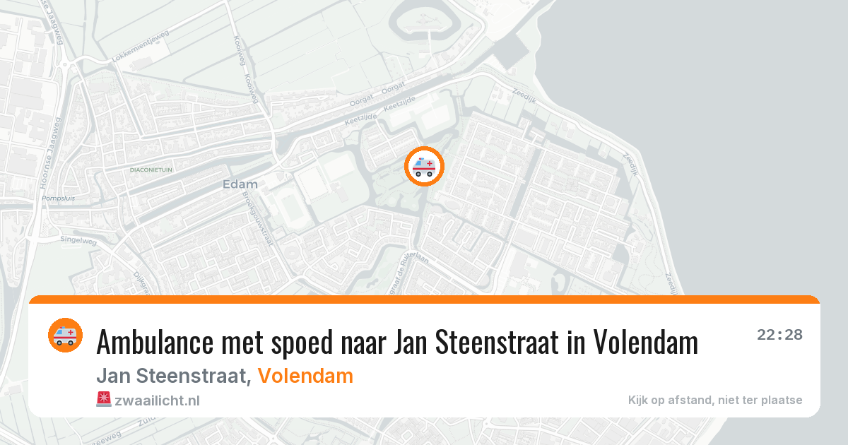 Ambulance met spoed naar Jan Steenstraat in Volendam — 17 apr 2026
