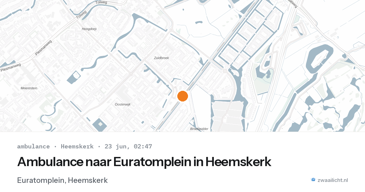 Ambulance naar Euratomplein in Heemskerk — 23 jun 2026