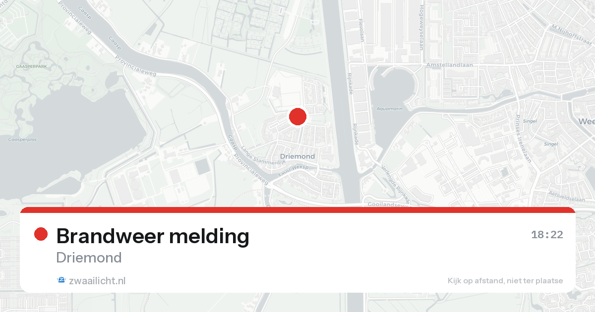 Brandweer melding — 26 mei 2026