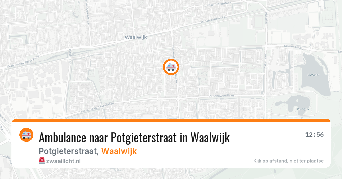 Ambulance naar Potgieterstraat in Waalwijk — 16 mei 2026