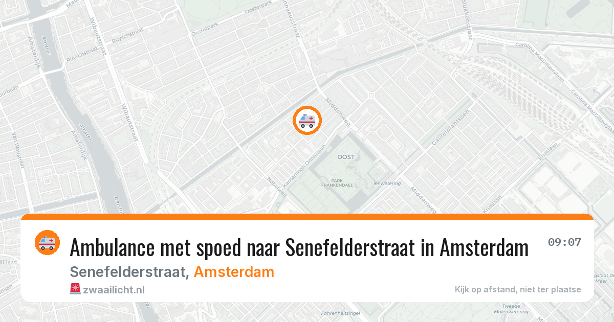 Ambulance met spoed naar Senefelderstraat in Amsterdam — 14 jun 2026