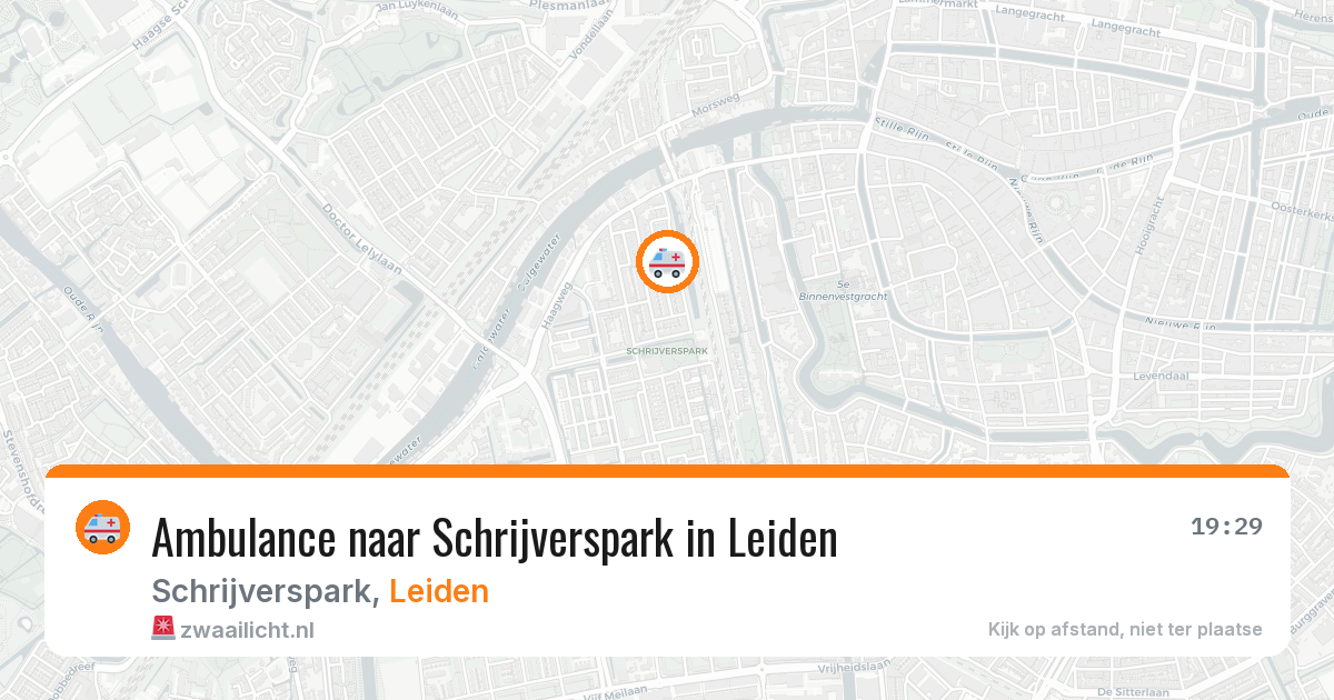Ambulance naar Schrijverspark in Leiden — 23 jun 2026