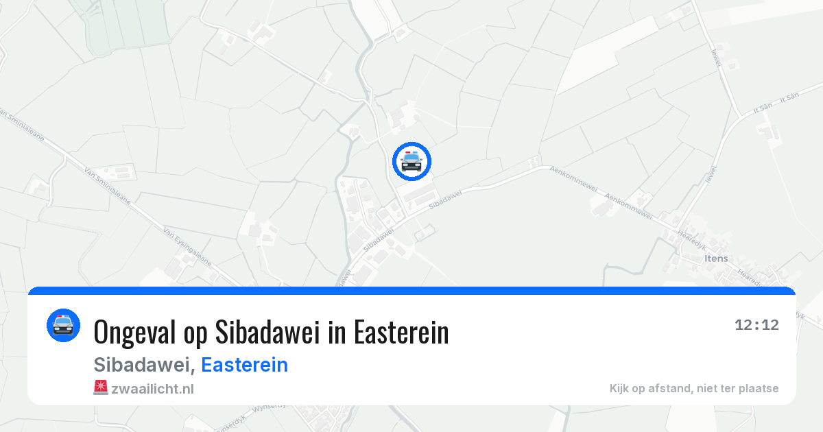 Ongeval op Sibadawei in Easterein — 8 mei 2026