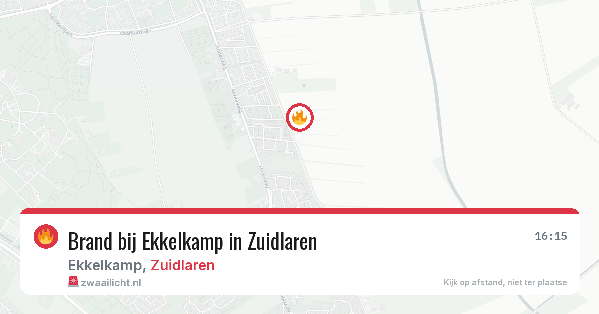 Brand bij Ekkelkamp in Zuidlaren — 3 mei 2026