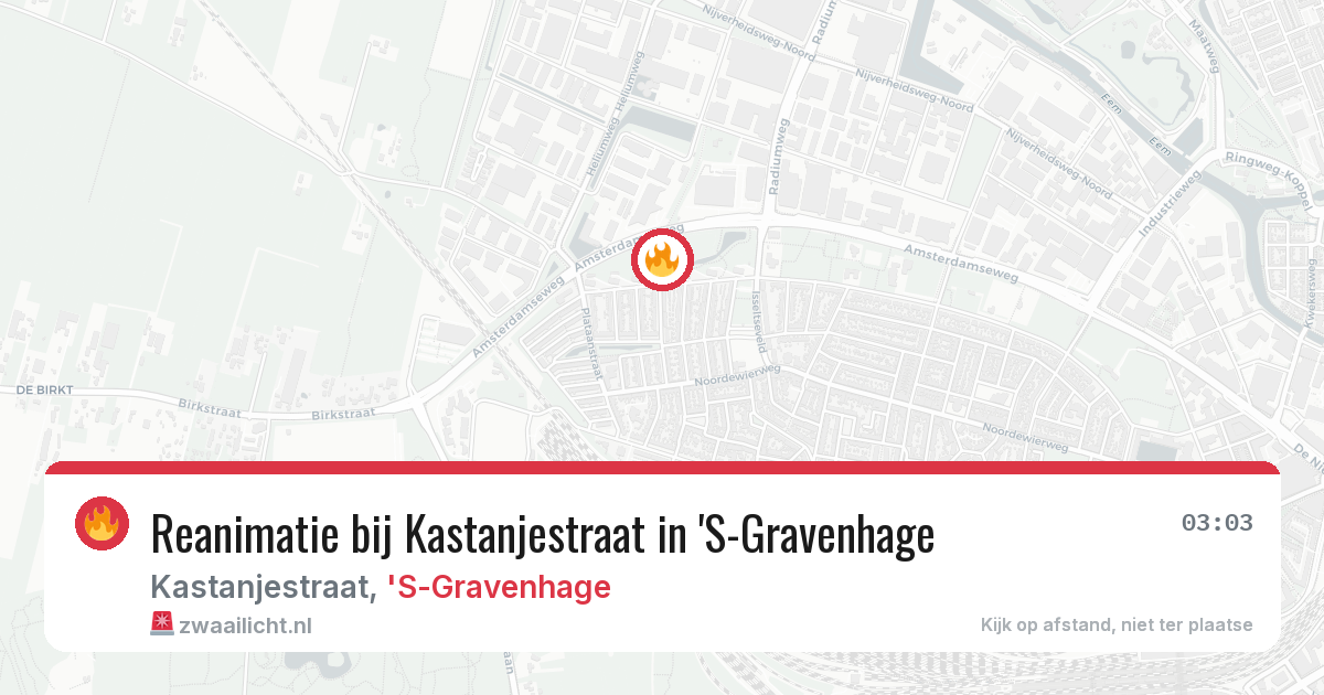 Reanimatie bij Kastanjestraat in 'S-Gravenhage — 30 mrt 2026