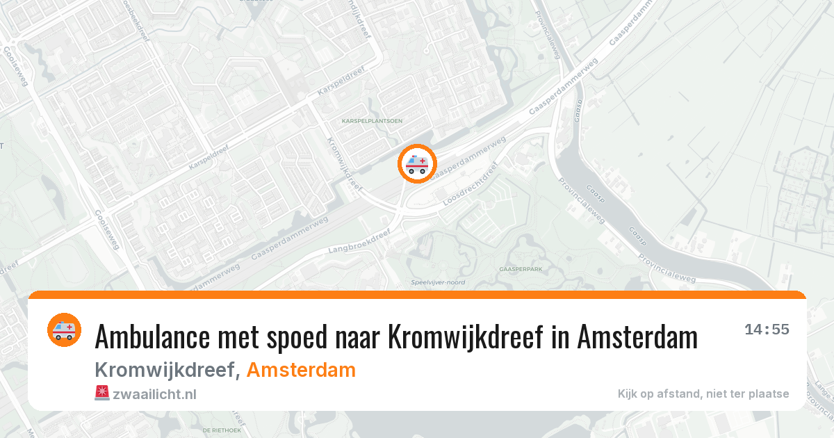 Ambulance met spoed naar Kromwijkdreef in Amsterdam — 1 apr 2026