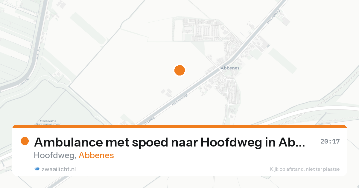 Ambulance met spoed naar Hoofdweg in Abbenes — 16 aug 2026