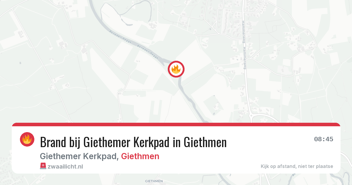 Brand bij Giethemer Kerkpad in Giethmen — 20 jun 2026