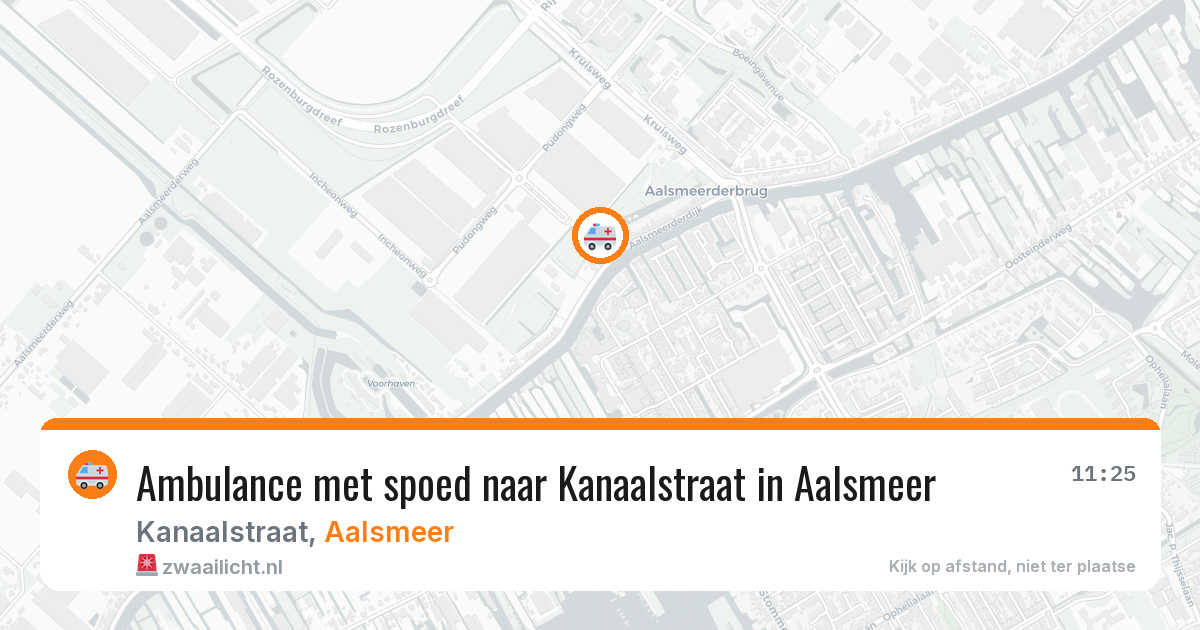 Ambulance met spoed naar Kanaalstraat in Aalsmeer — 26 jun 2026