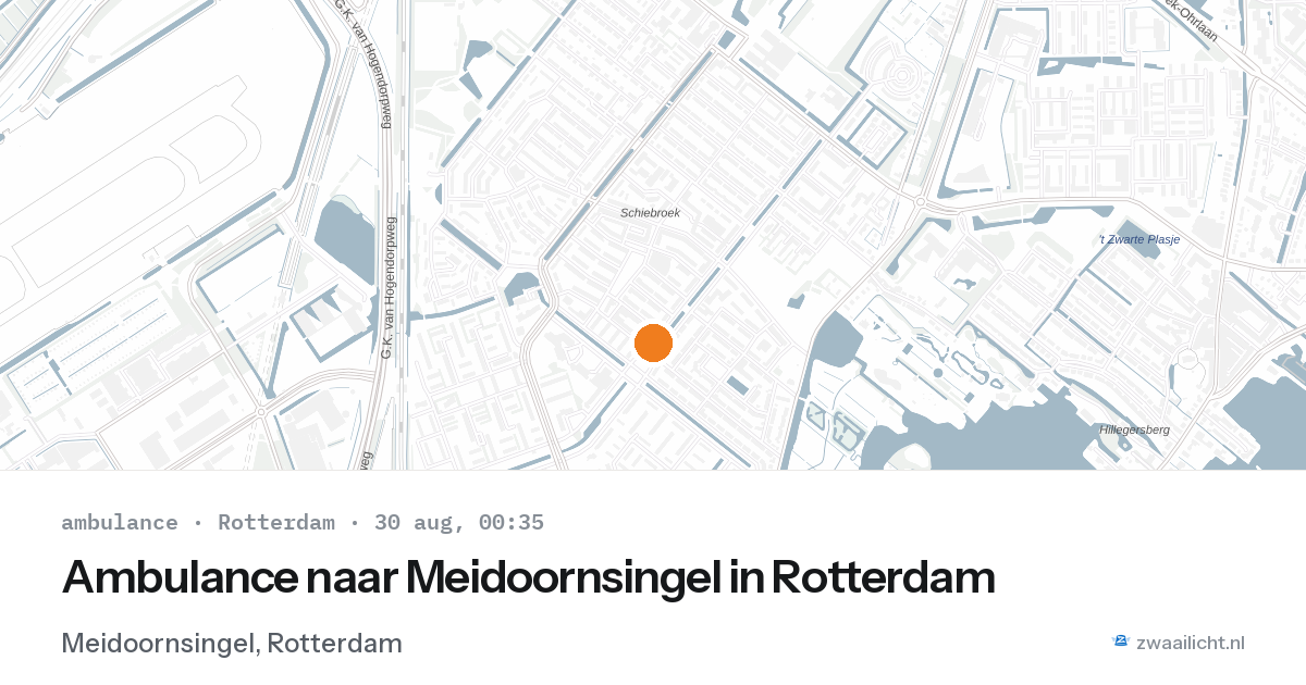 Ambulance naar Meidoornsingel in Rotterdam — 29 aug 2026
