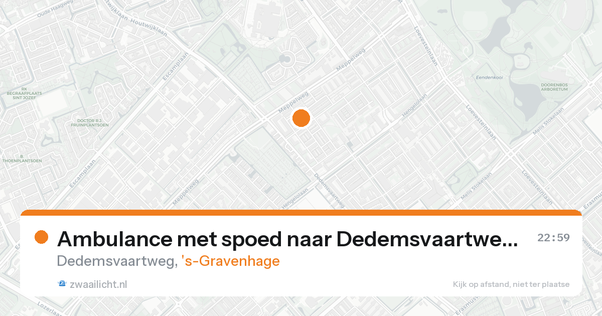 Ambulance met spoed naar Dedemsvaartweg in 's-Gravenhage — 18 aug 2026