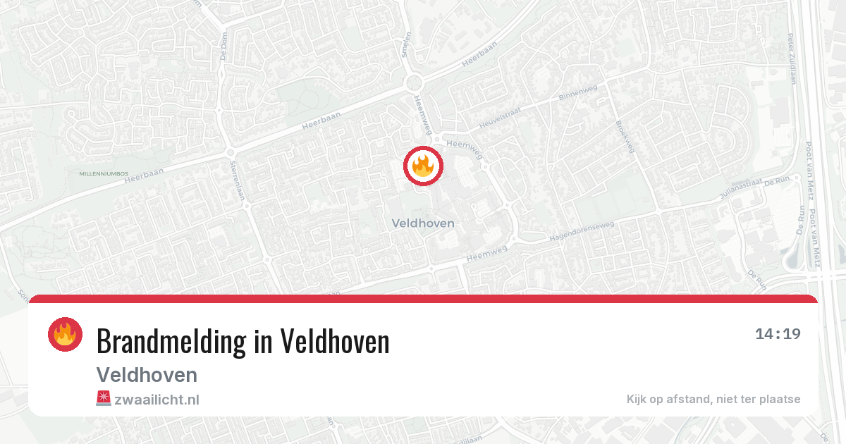 Brandmelding in Veldhoven — 13 jul 2026